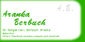 aranka berbuch business card